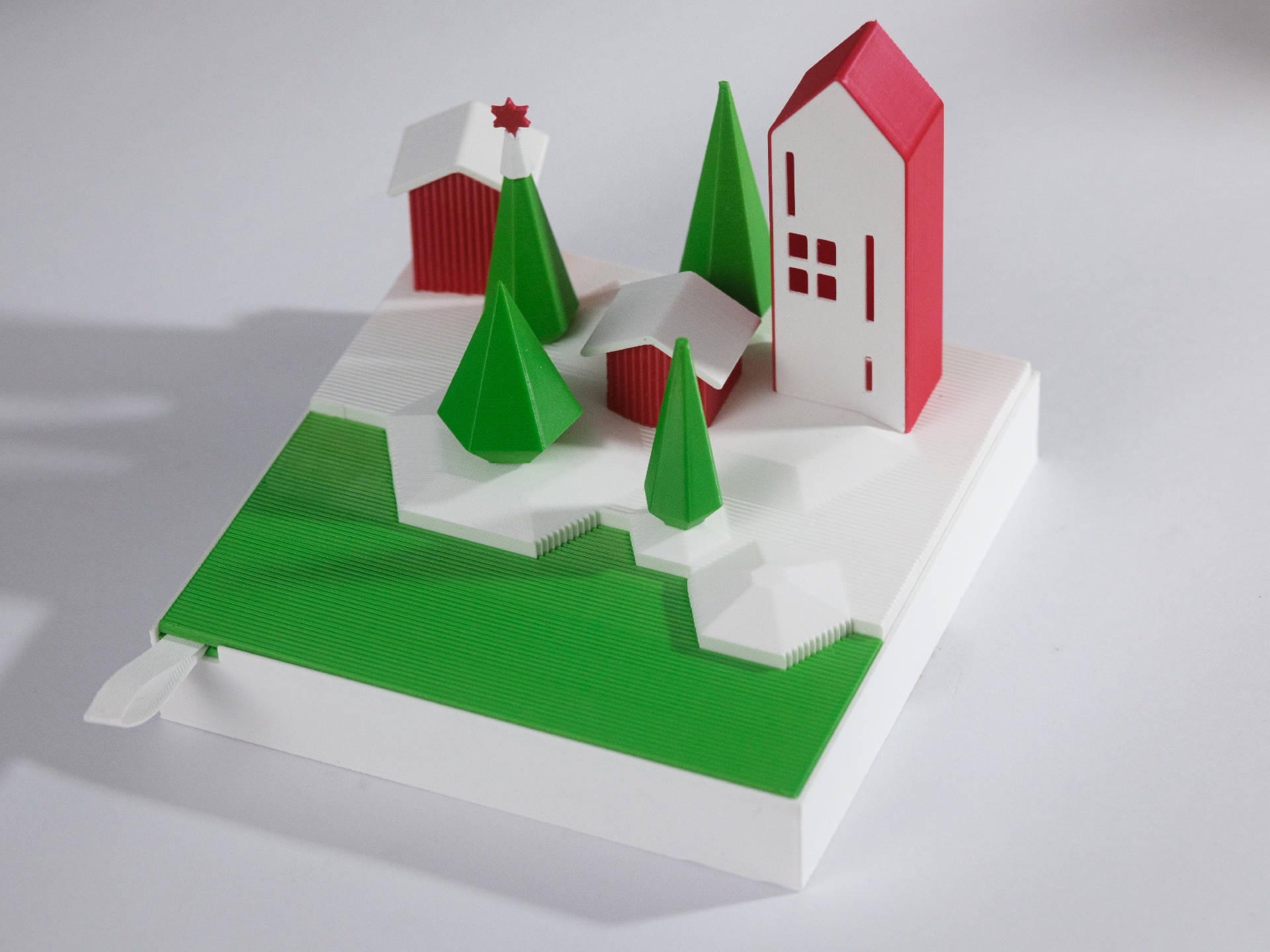 Christmas Village tray decor