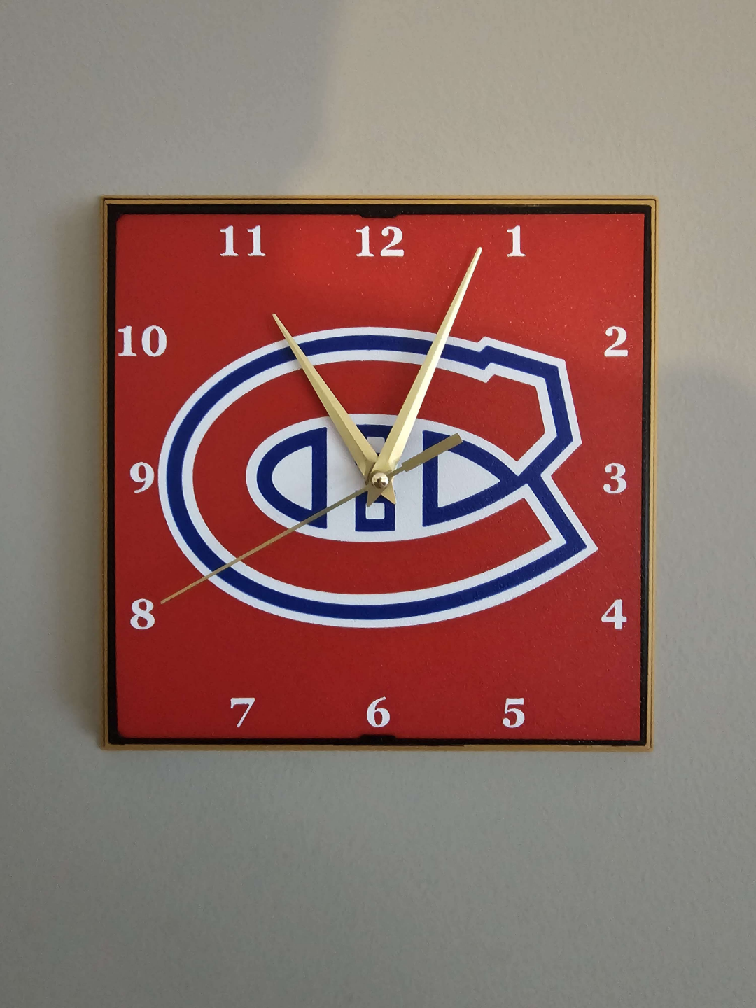Montreal Canadians Clock Face