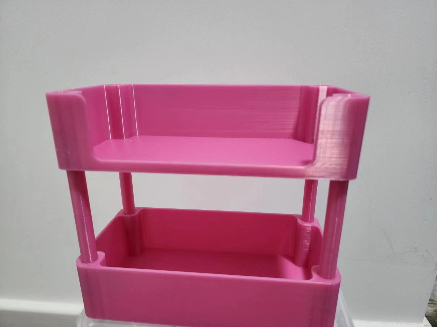 stacked cosmetics storage box