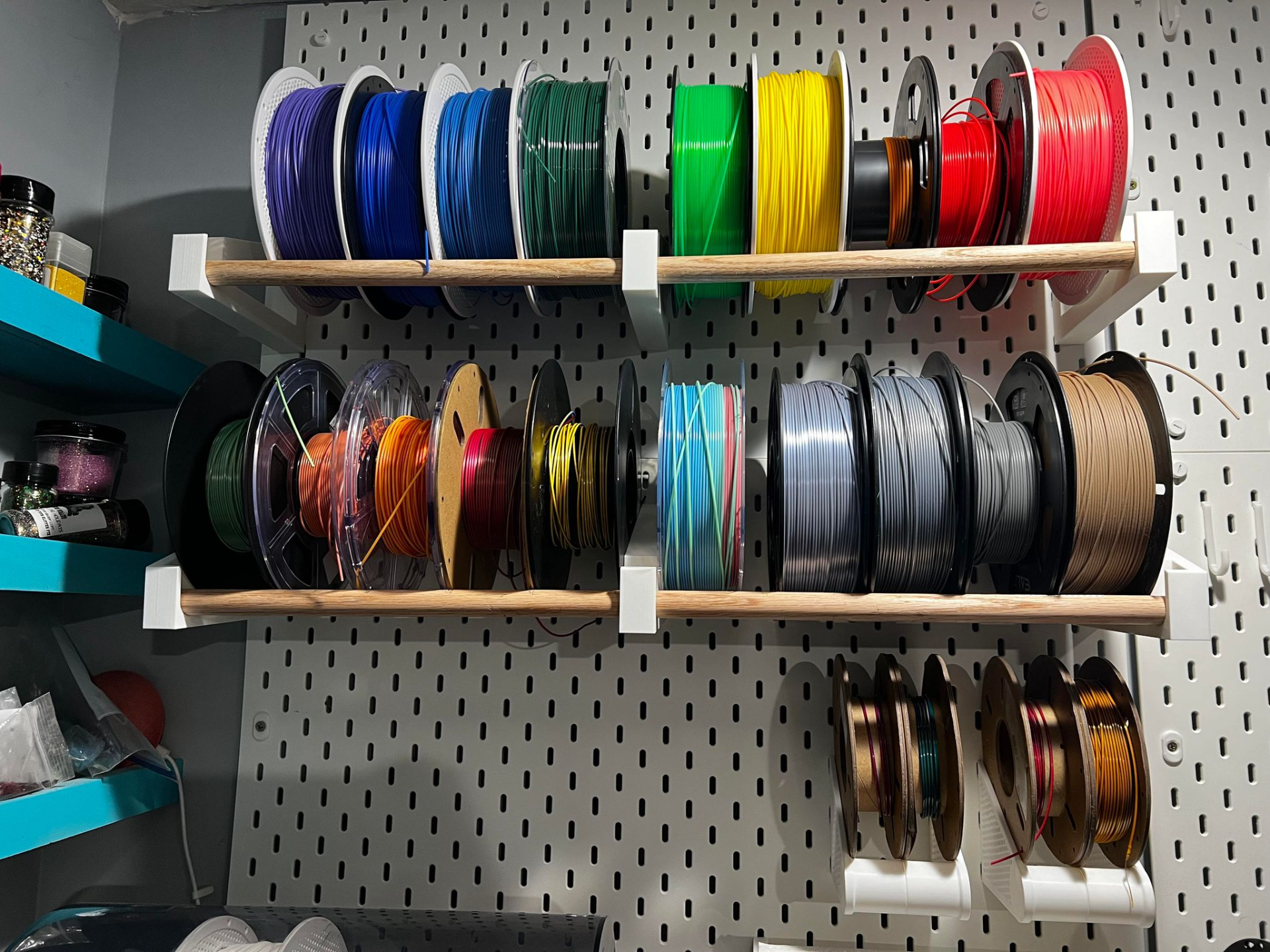 Ikea Skadis Filament Holder - Middle Support