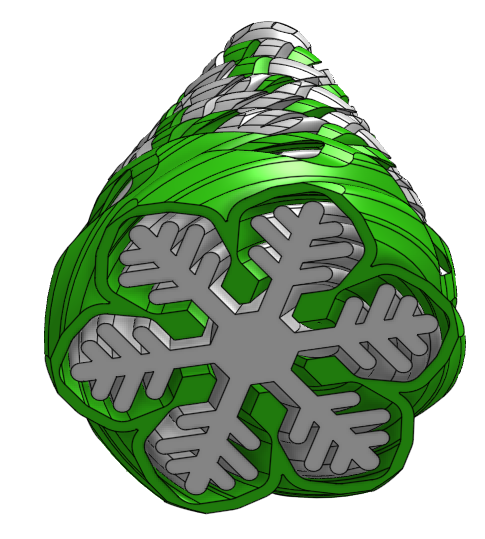 Spiral Snow Flake Christmas Tree