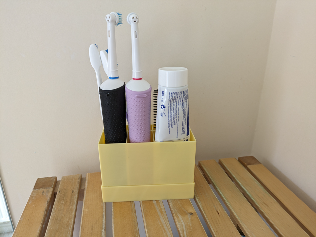Customizable Toothbrush Holder with drip tray