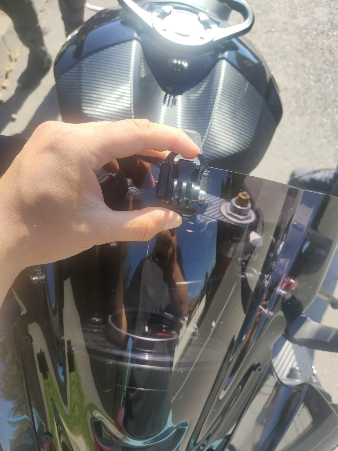 GoPro motorcycle window mount
