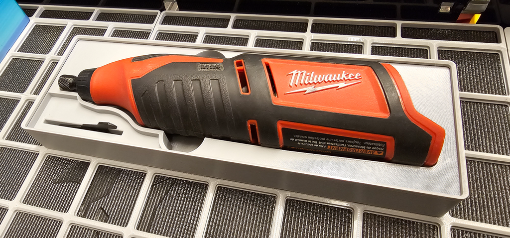 Gridfinity Milwaukee 2460 M12 Rotary Tool 2x6