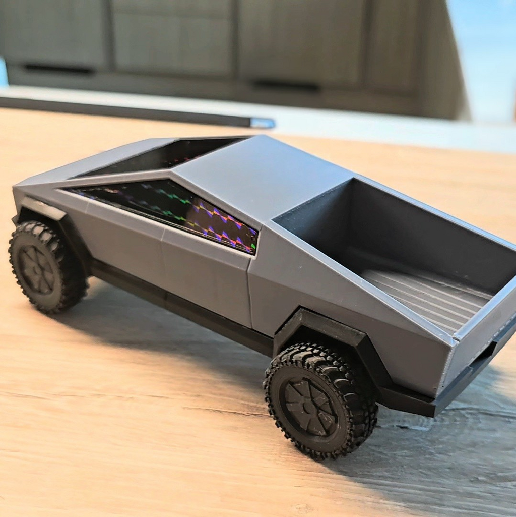 Tesla Cybertruck with folding tailgate