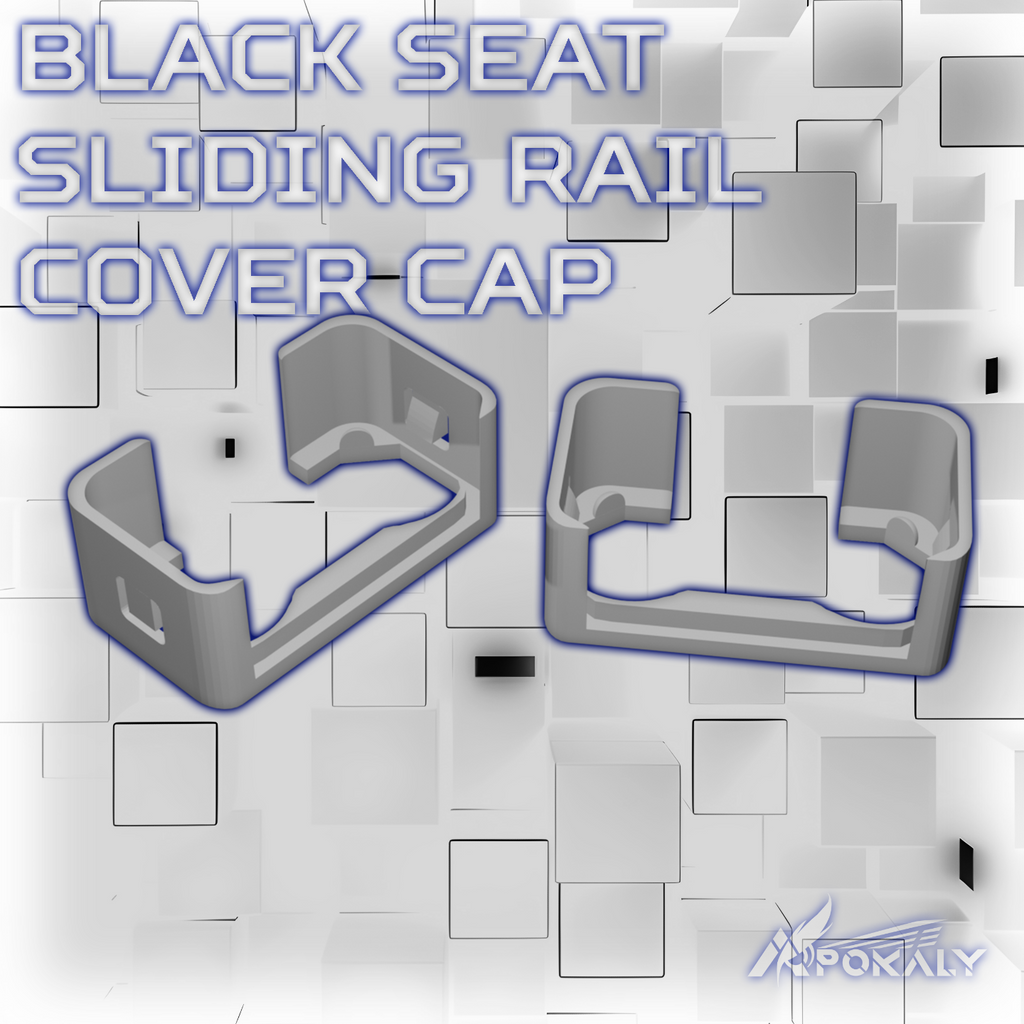 Black Seat Sliding Rail Cover Cap