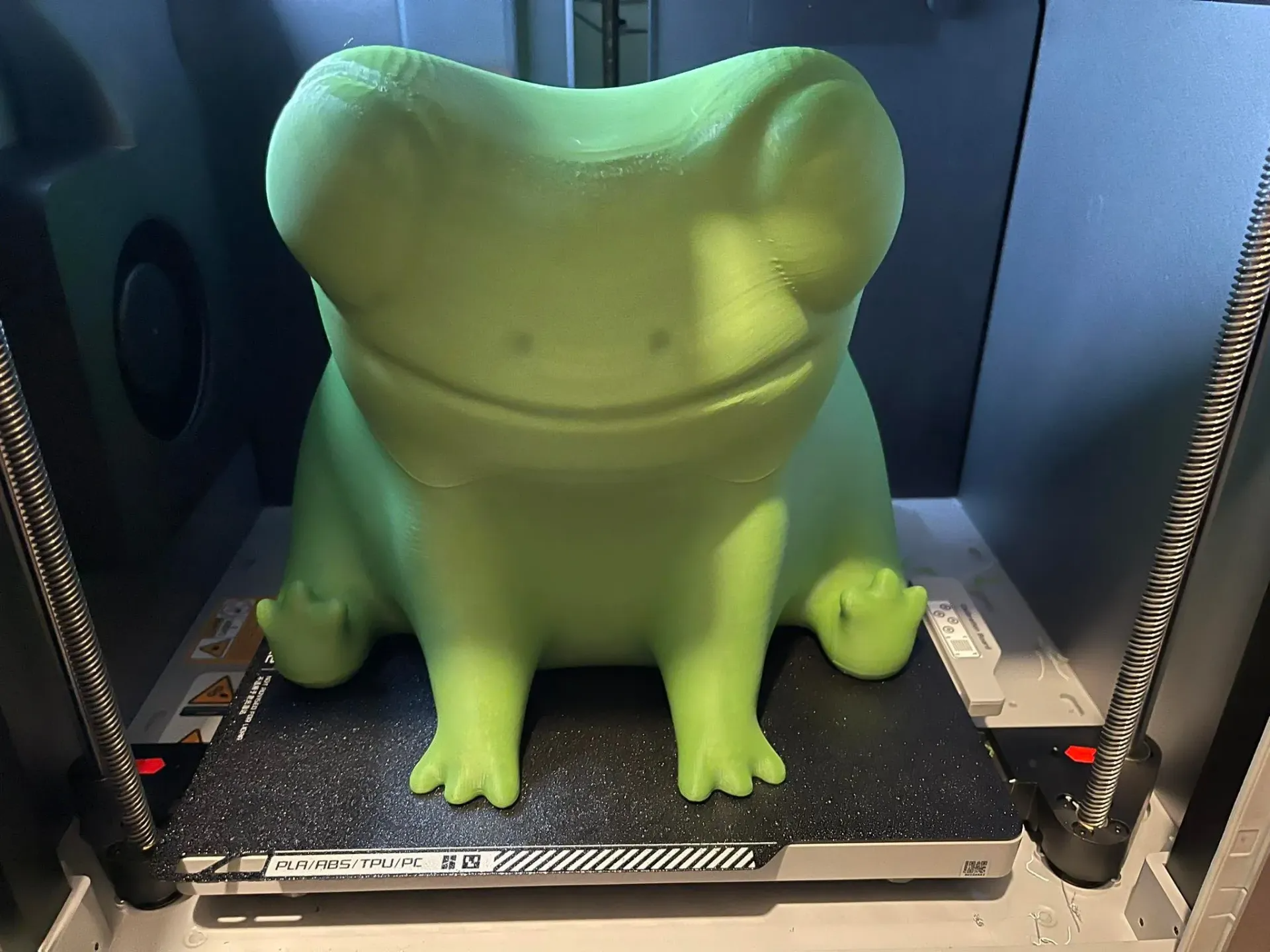 Fred The Frog, but a large magnetic container