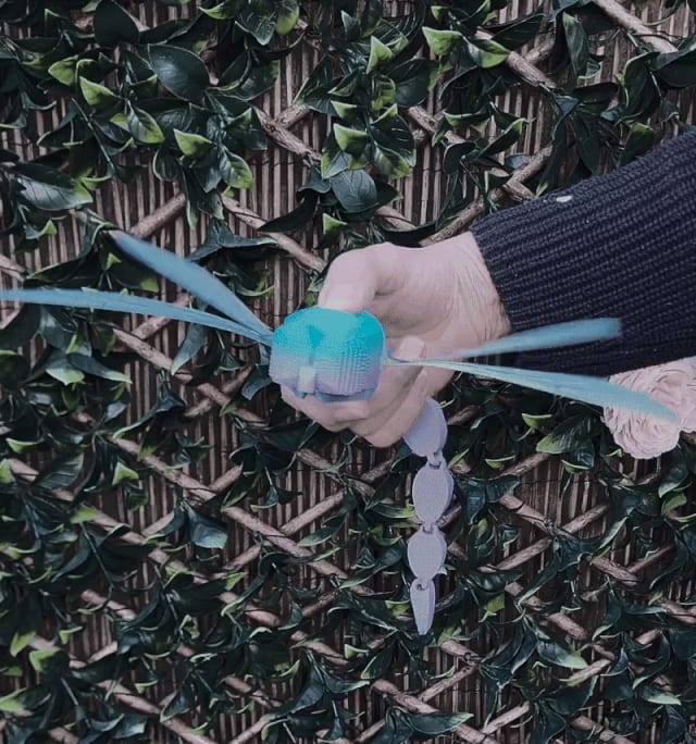dragonfly articulated with moving wings