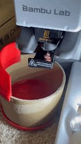 Cardboard Spool Purge Bucket