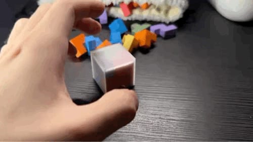Cube Puzzle Container
