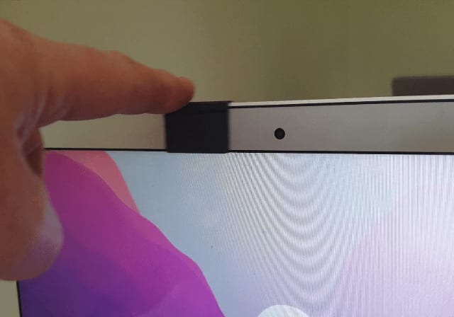 Macbook Air sliding camera cover