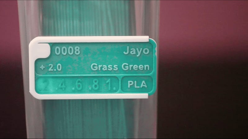 Favorite Filament Sample Holder (storage label)
