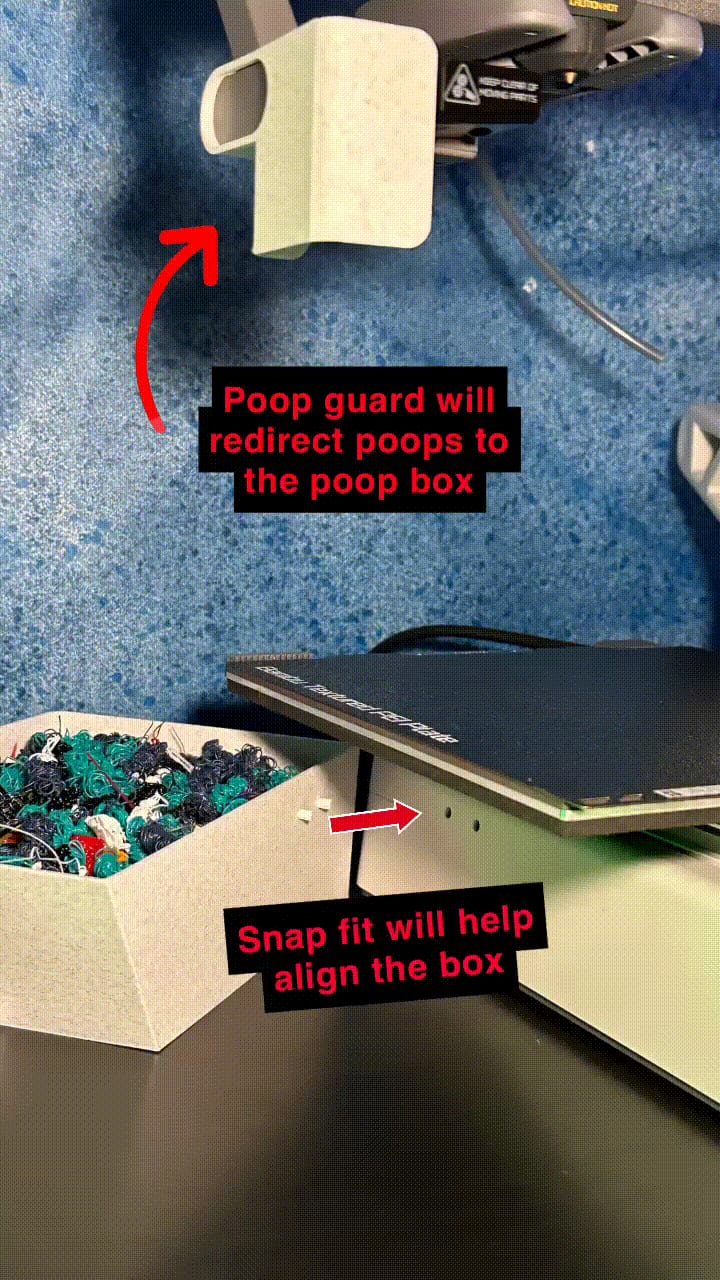 Poop Catcher with Tool Storage for A1 mini