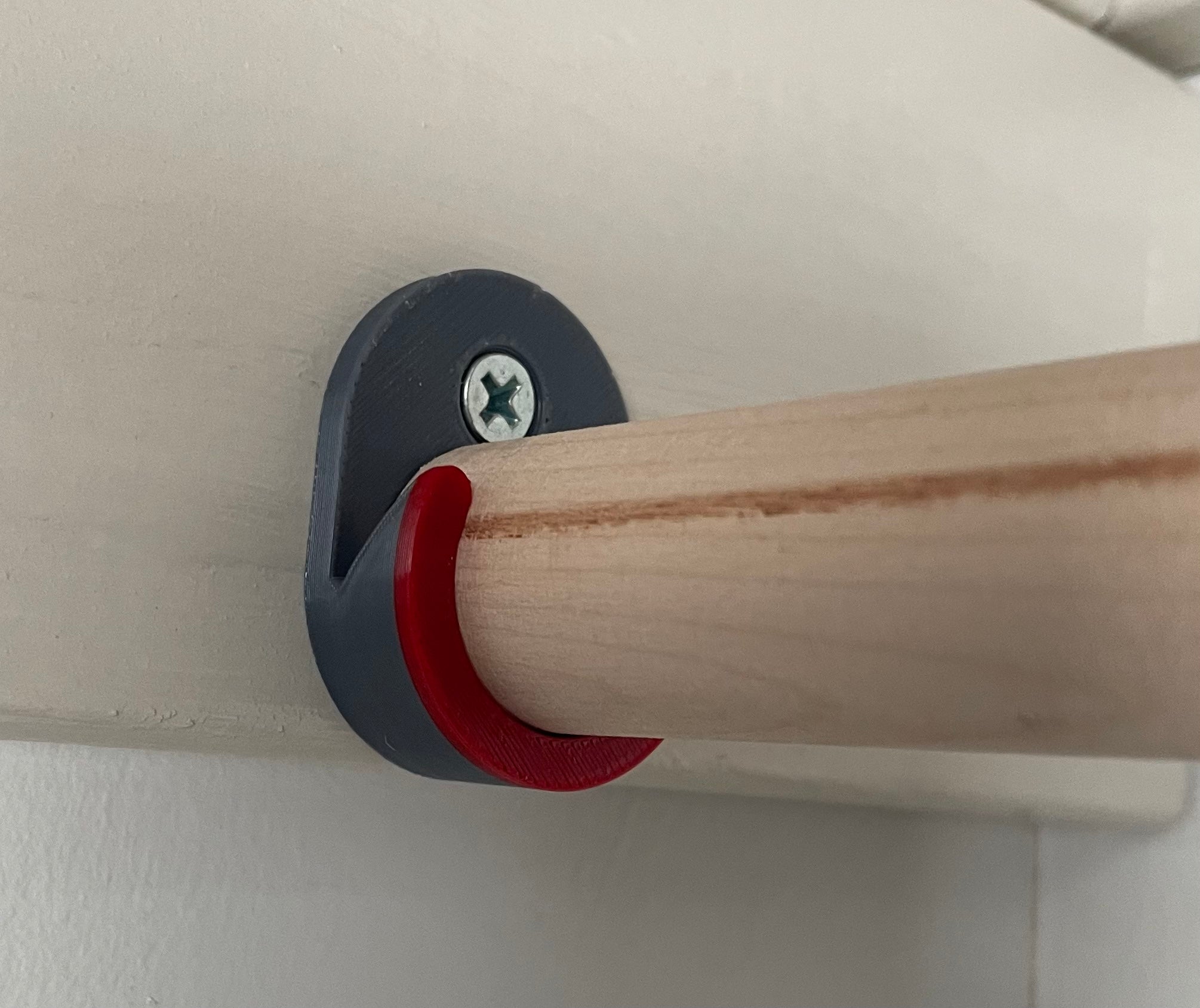 Clip-In Wardrobe Hanging Rod Bracket