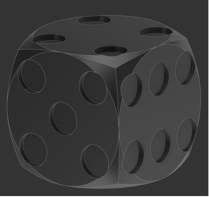 Dice Play cube from 1 to 6
