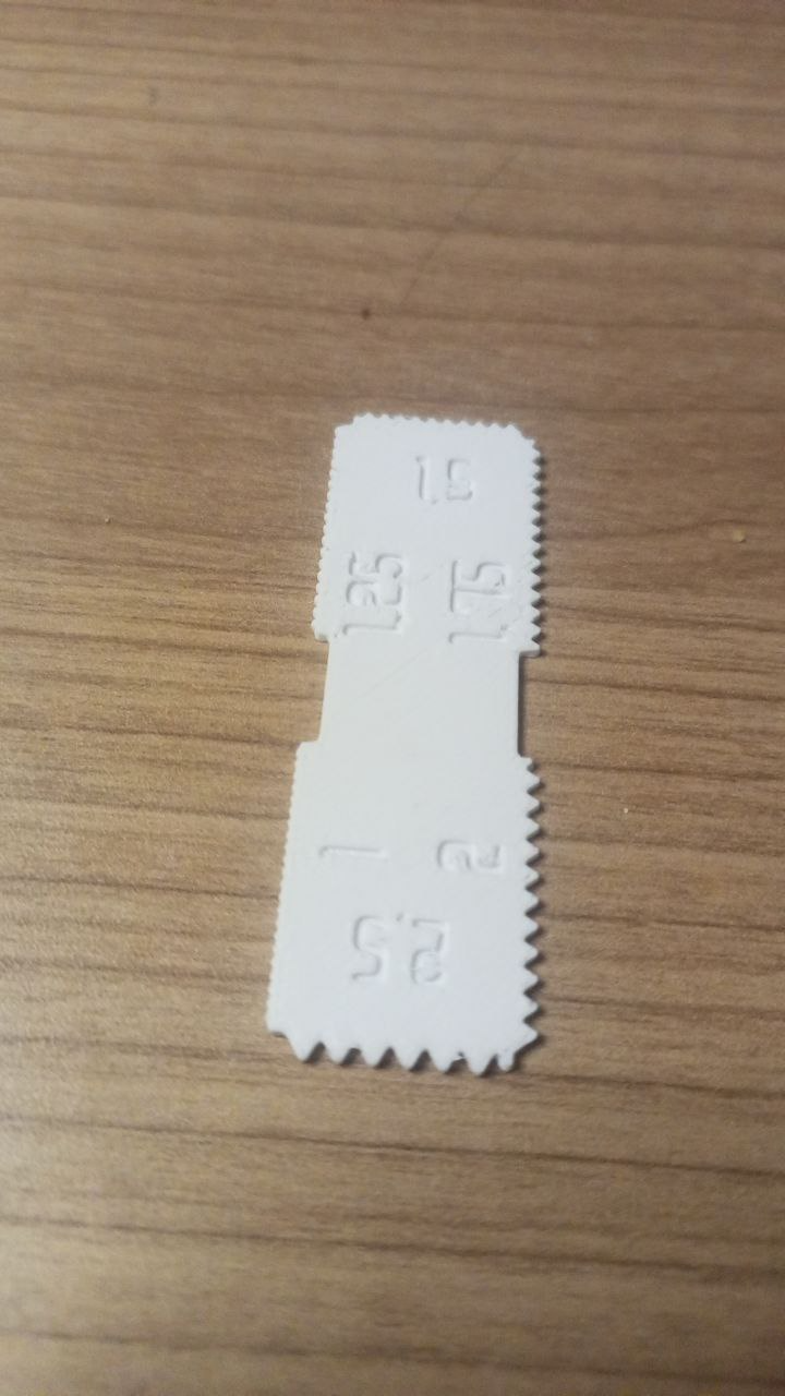 Metric thread gauges 1 - 2,5