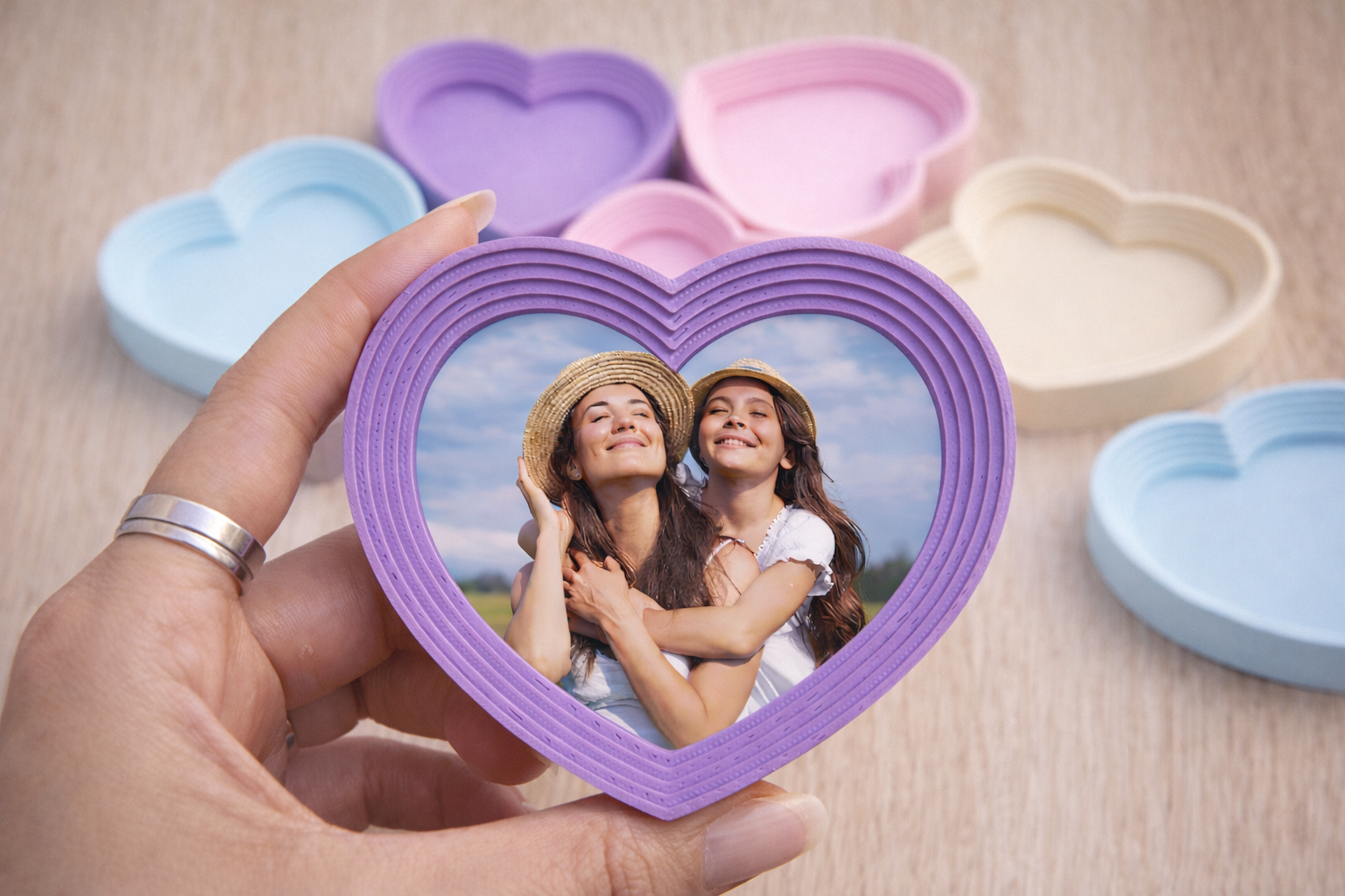 Refrigerator magnet with photo
