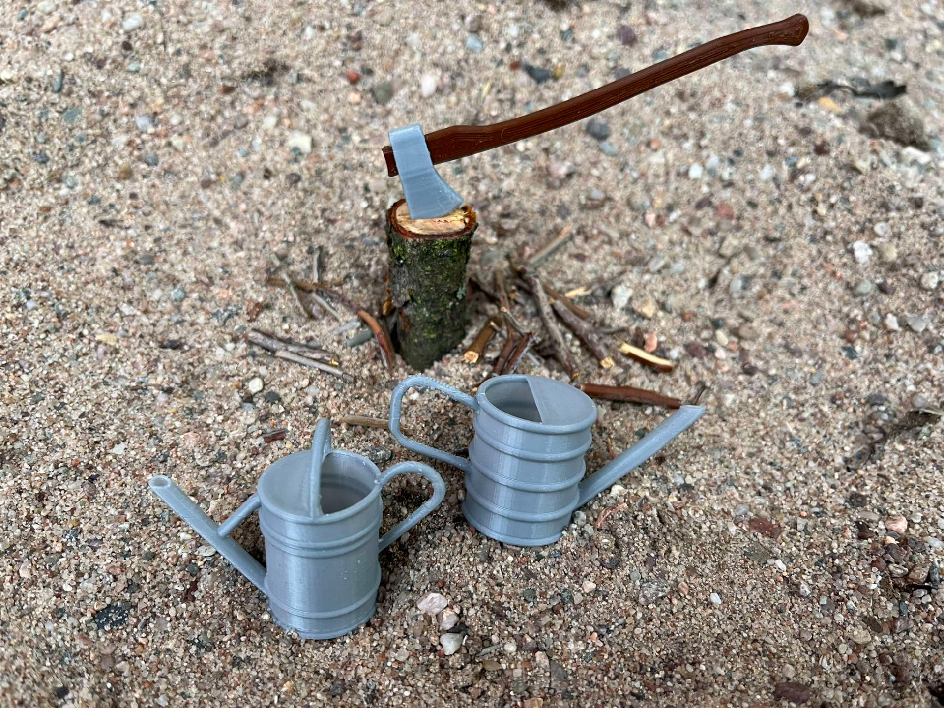 Watering can 1:10 and 1:12, miniature, diorama