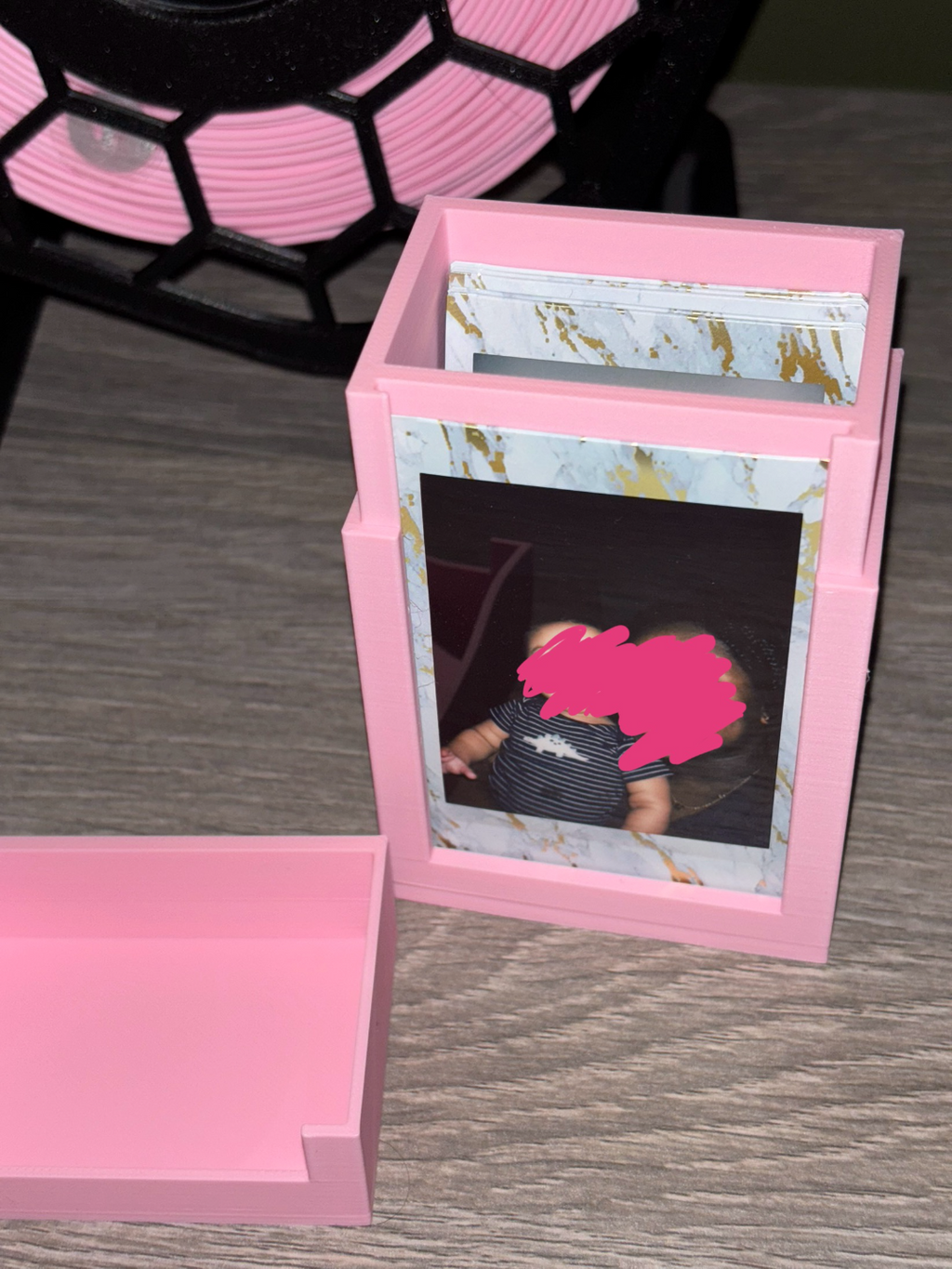 Instax Mini Photo frame and Box with Flush Lid