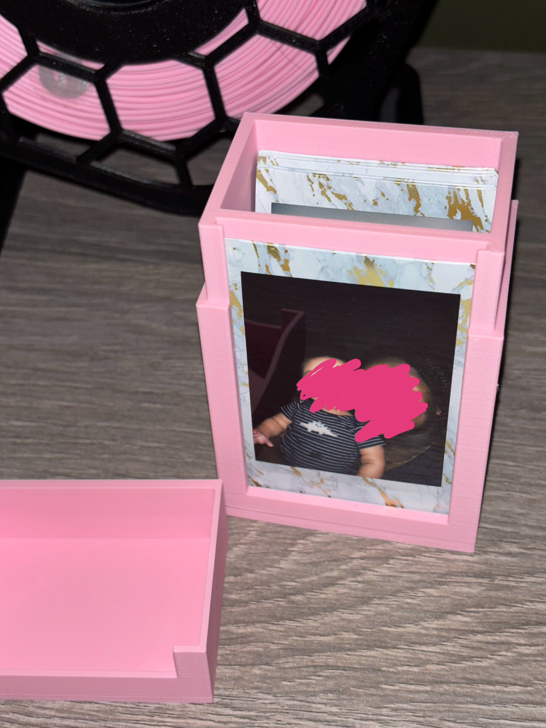 Instax Mini Photo frame and Box with Flush Lid