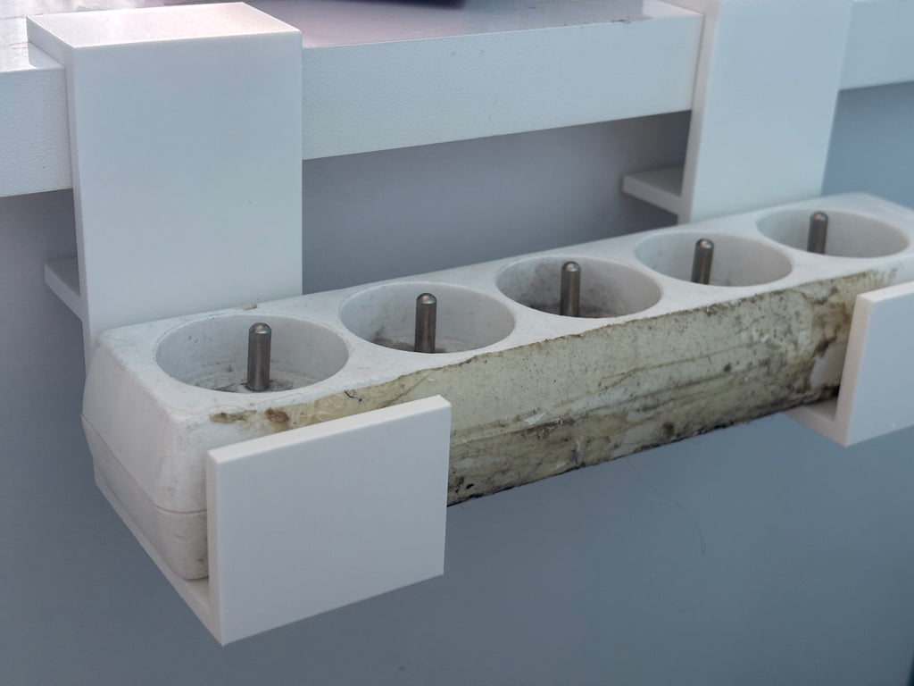 Power strip holder under desk