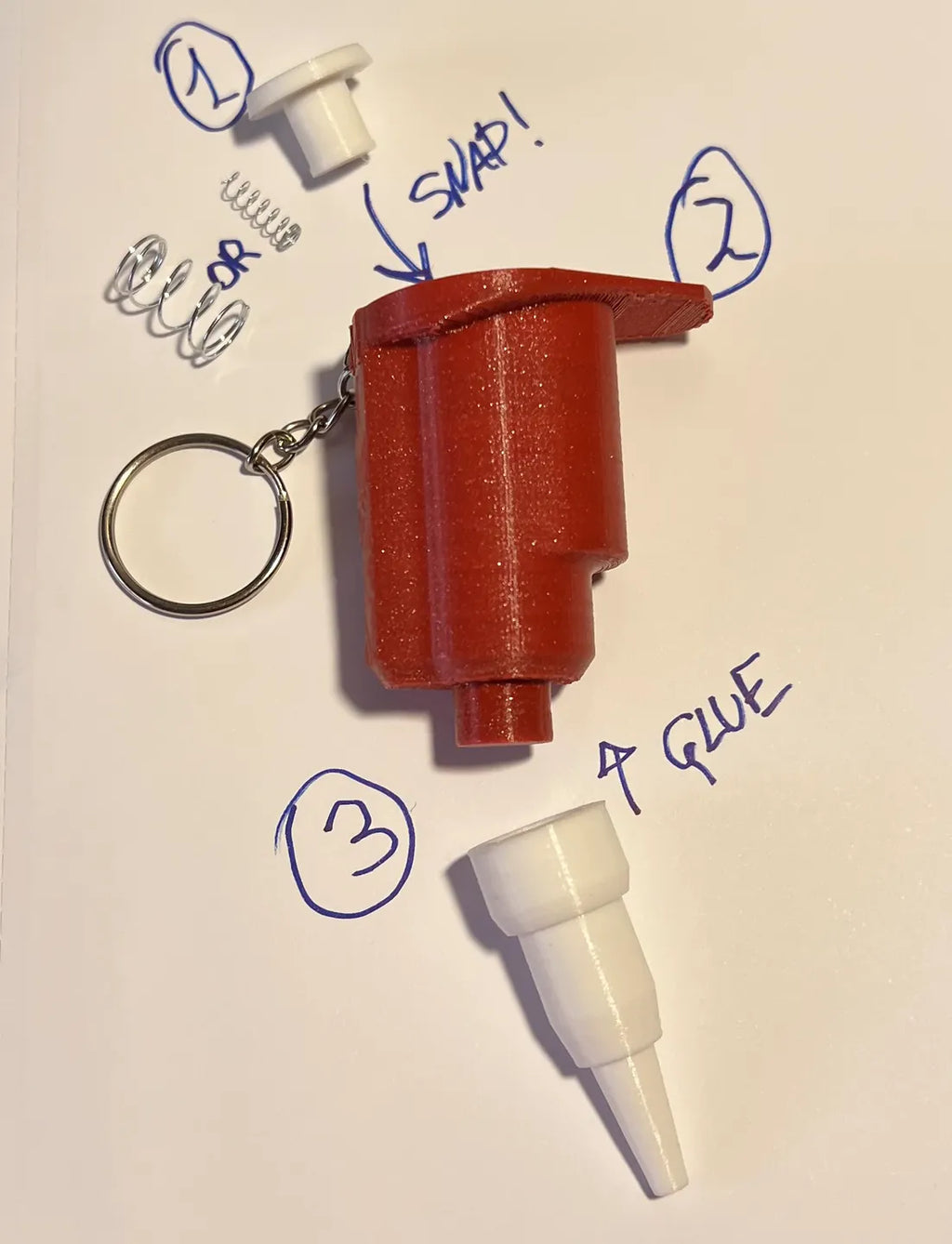 Mini Micropipette Fidget Keychain
