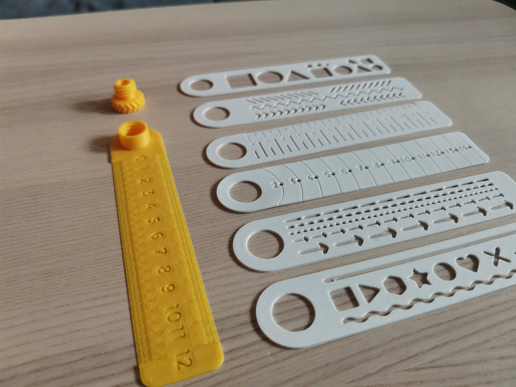 Foldable Modular Ruler & Stencil Set