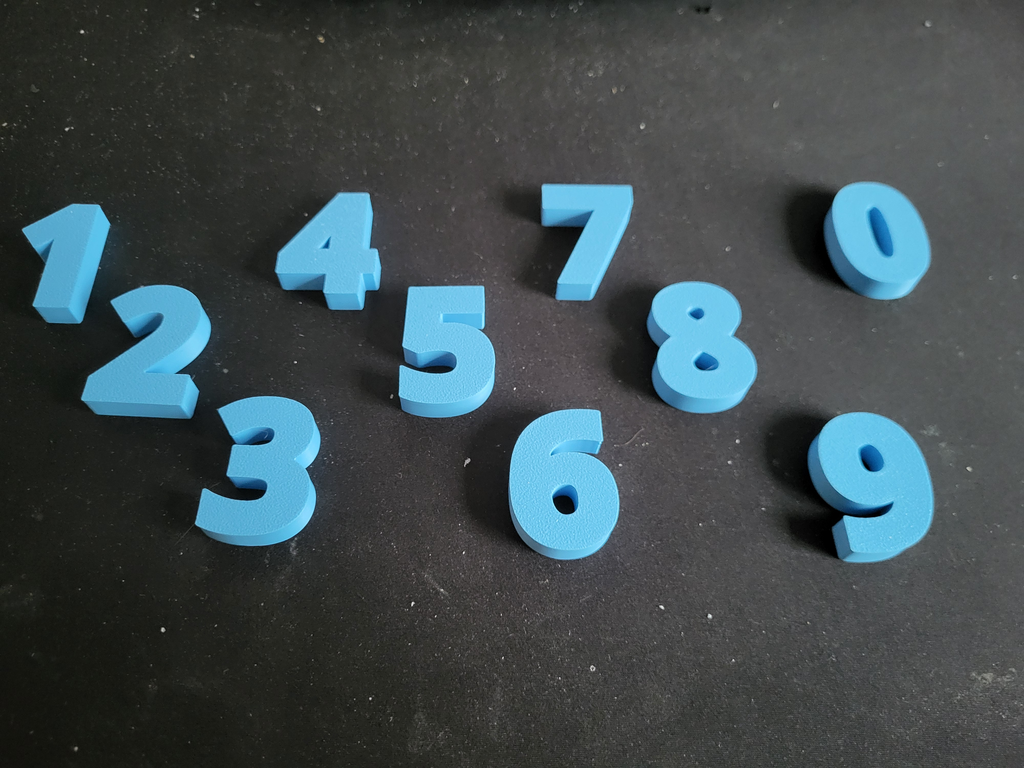 Numbers 0-9 fridge magnets with border