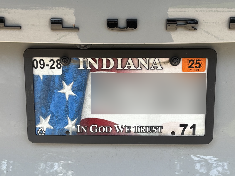 License Plate Holder