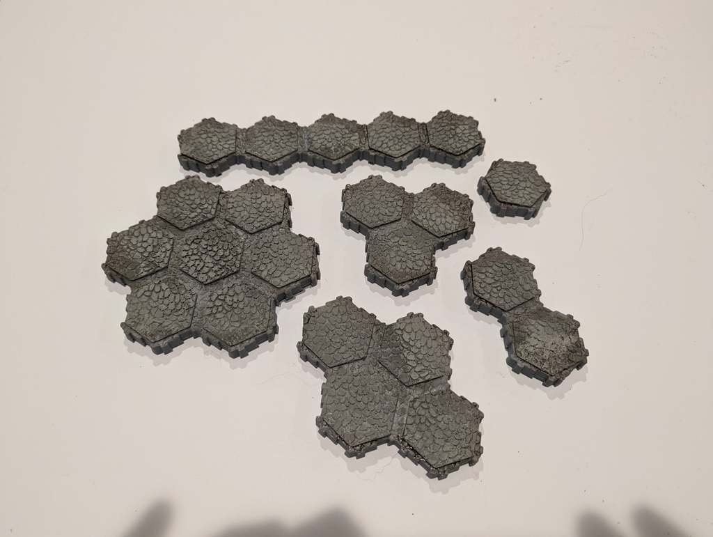 Stone Hex Style Terrain for Table Top RPG and Miniature War Gamming