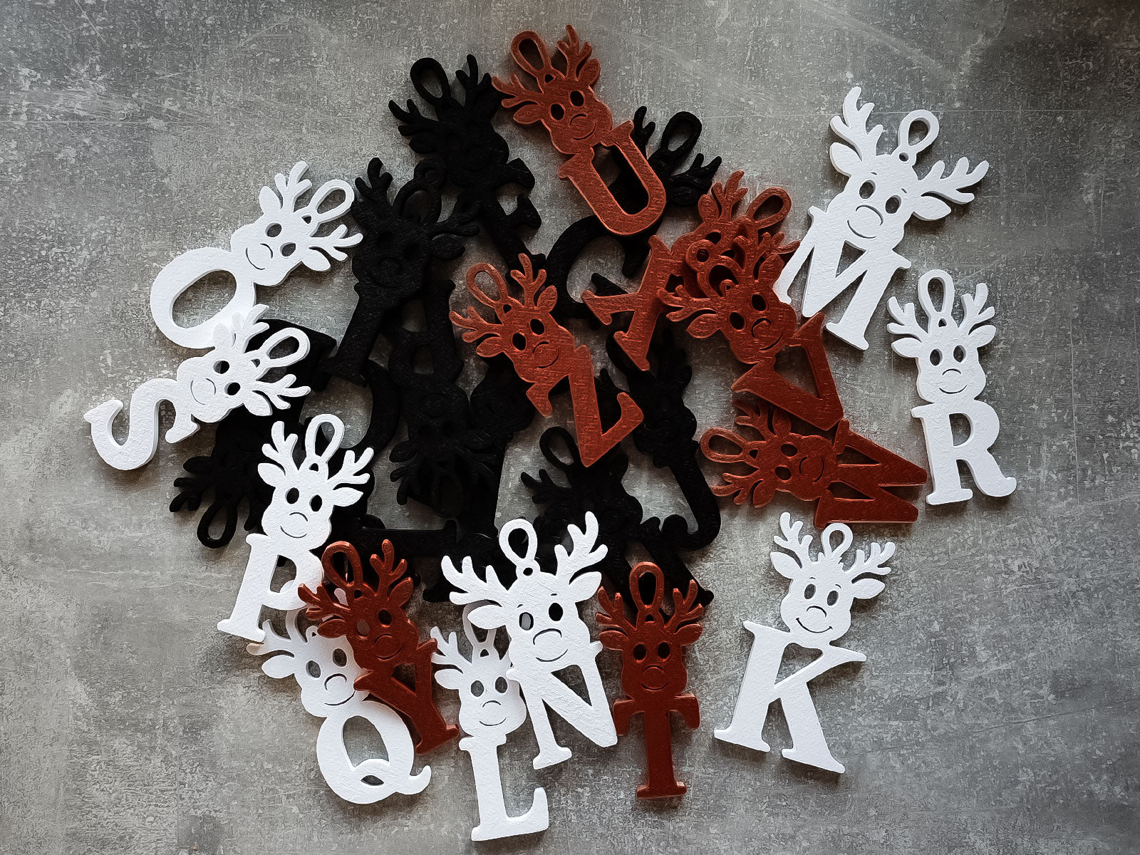 Christmas Tannenbaumanhänger ABC mit Elchmotiv