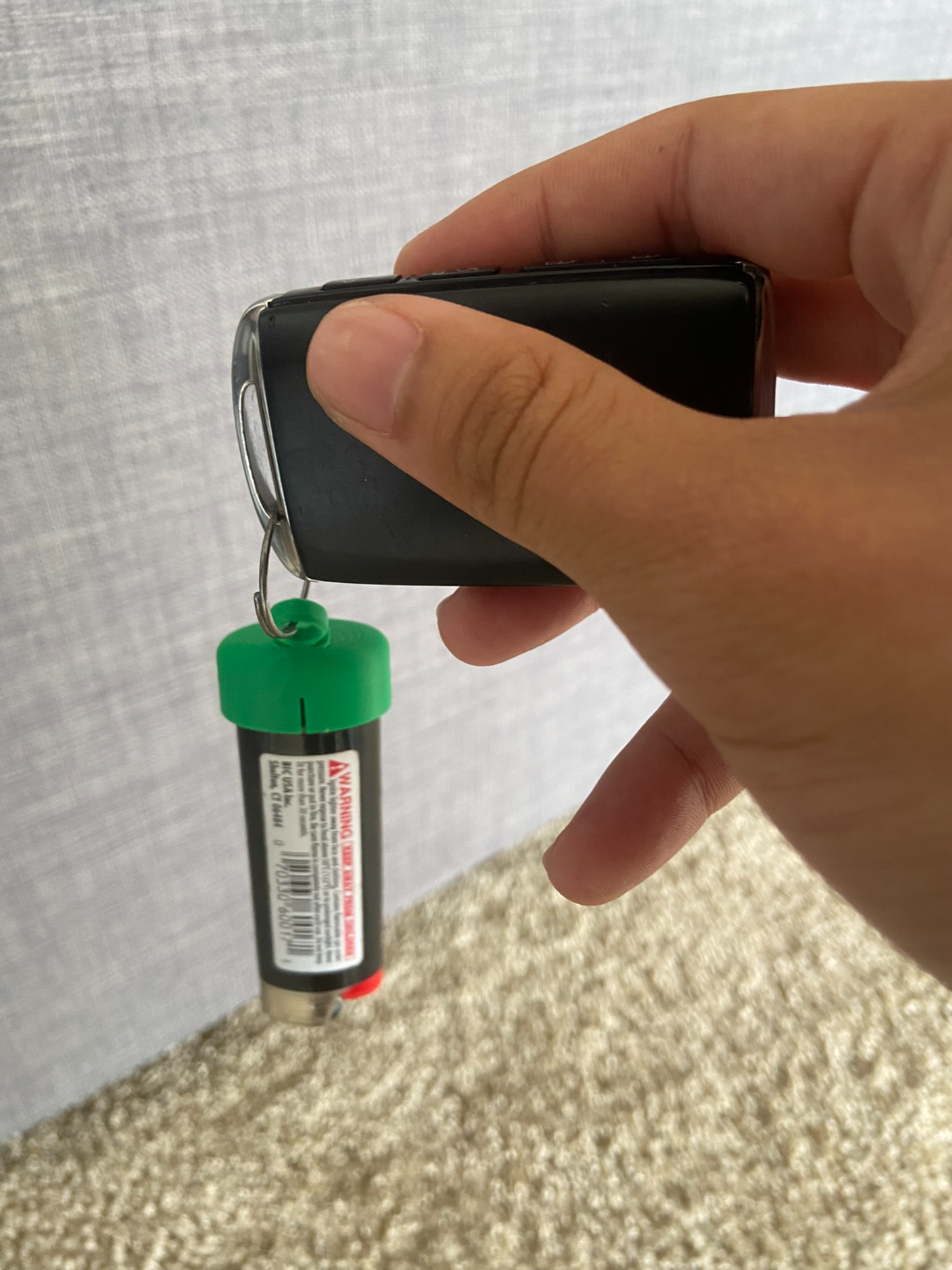 lighter keychain/ Joint roach clip on lighter