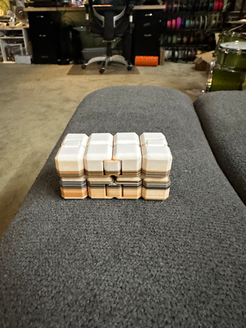 Stacked Fidget Cubes to use as Purge Blocks