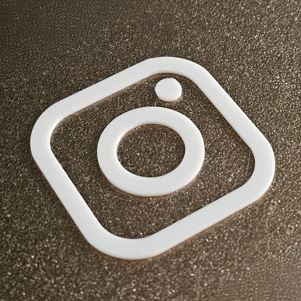 Instagram Logo - 3D Printed (No Text)