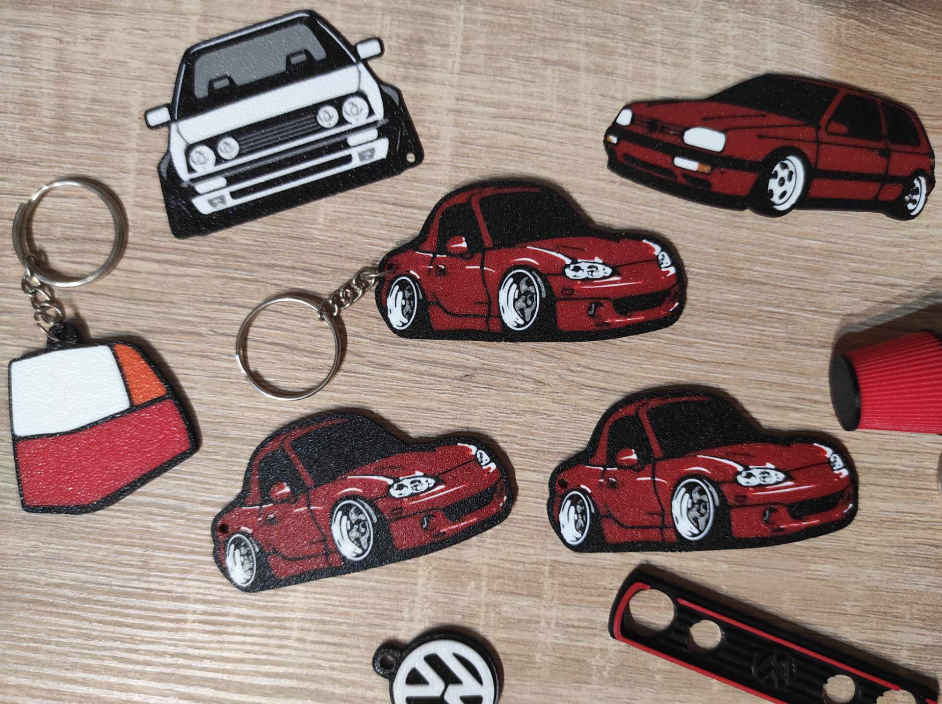 Tooned Mazda MX-5 keychain (Miata NB)