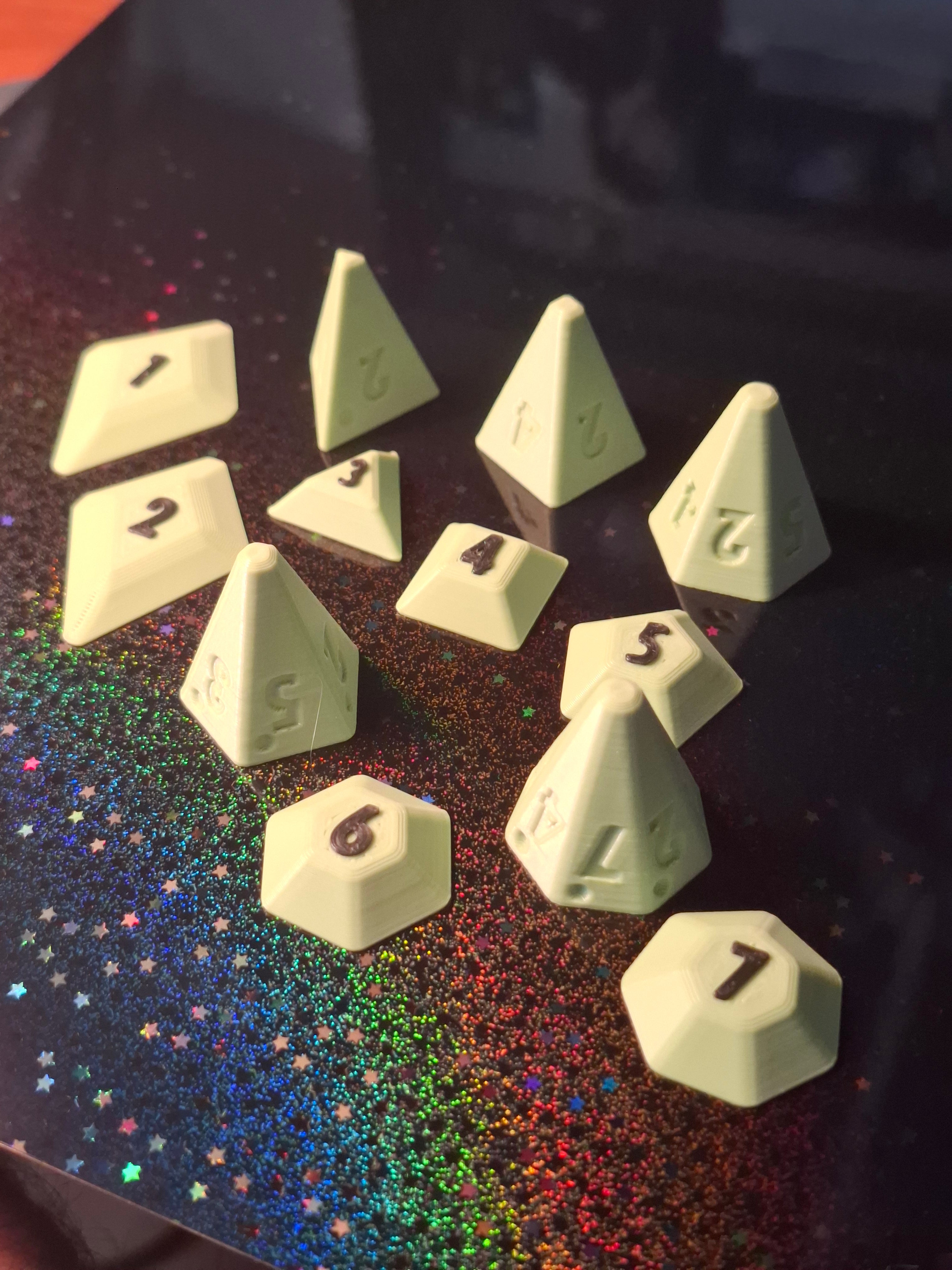 crystal dice set