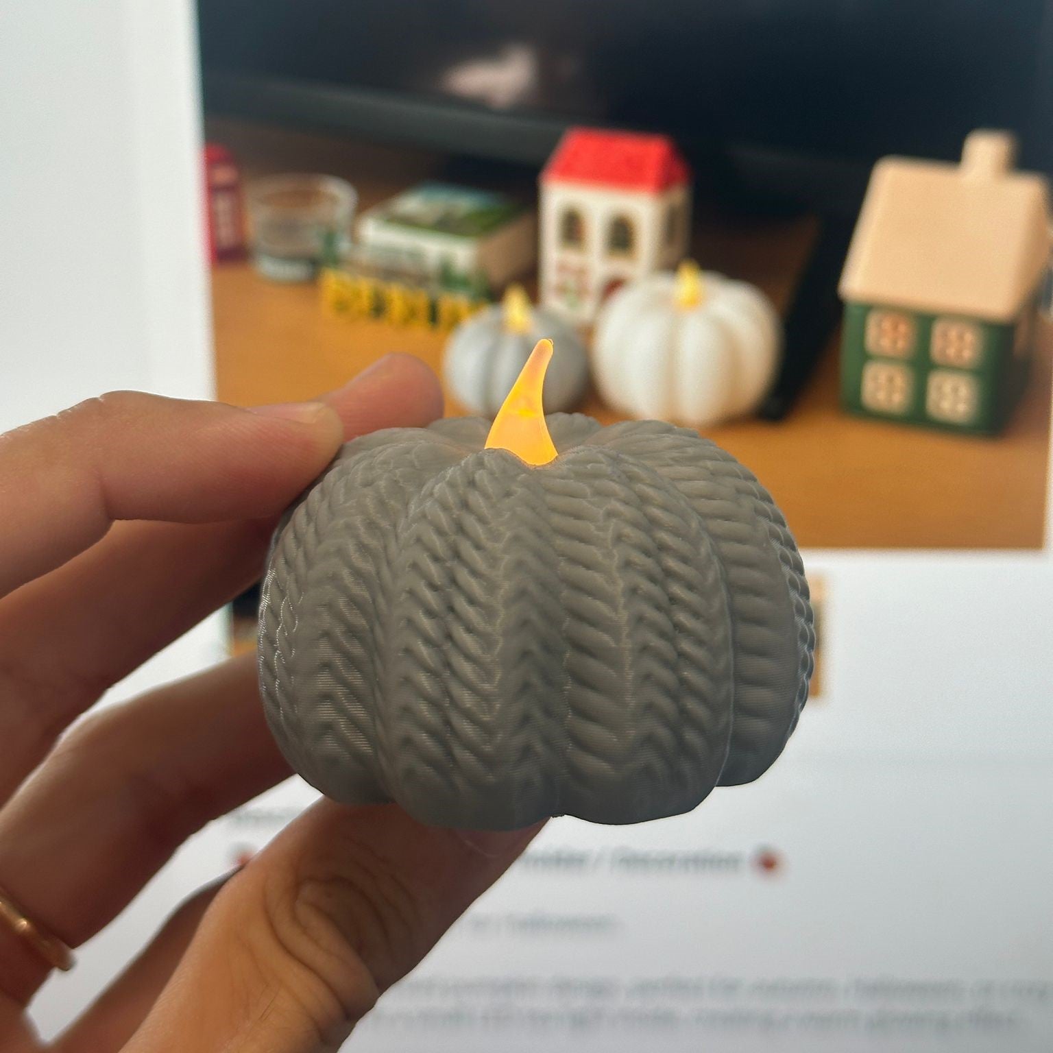 Tea Light Pumpkin (Knit version)