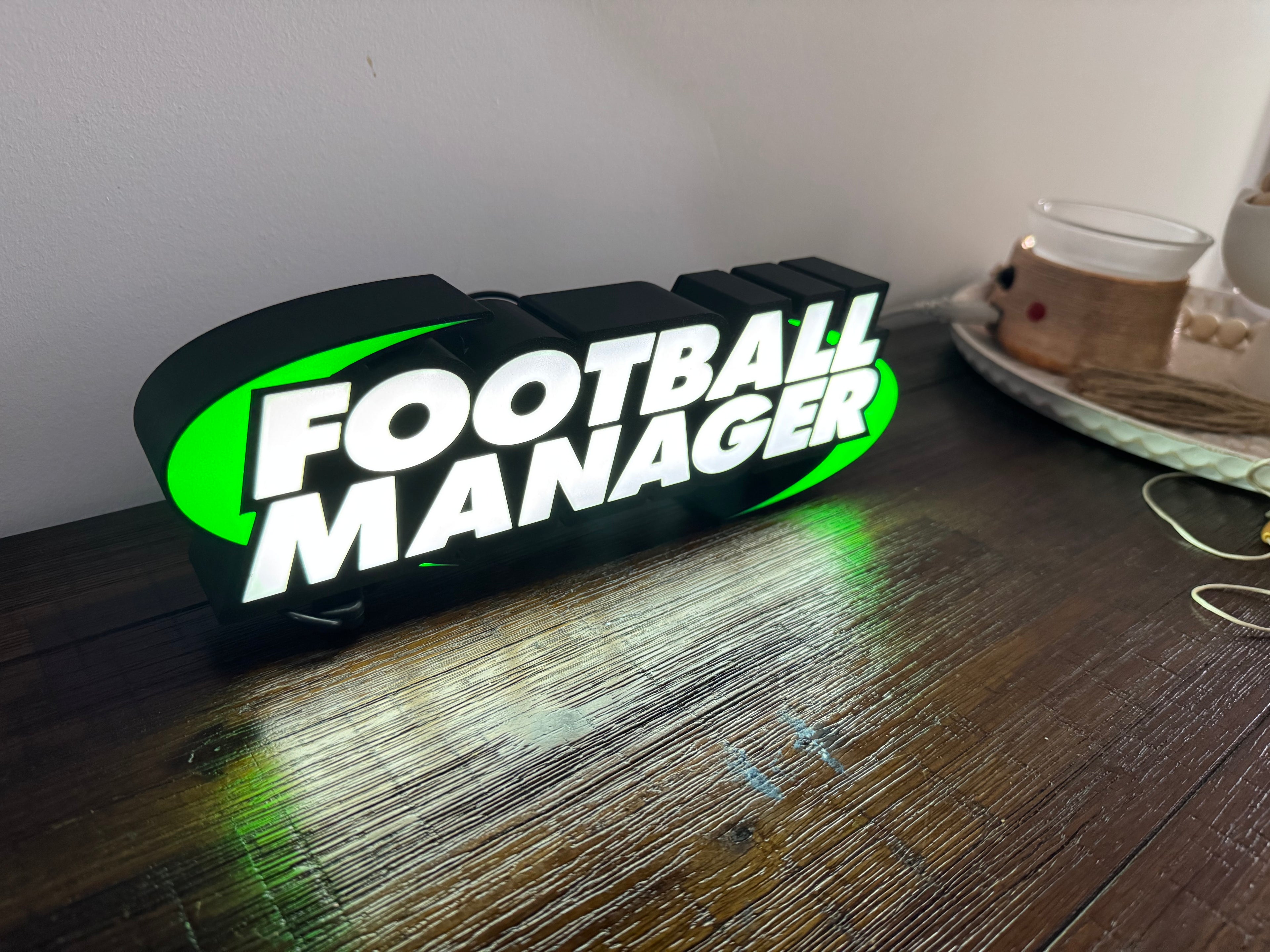 Football Manager - Light Up Logo / Sign