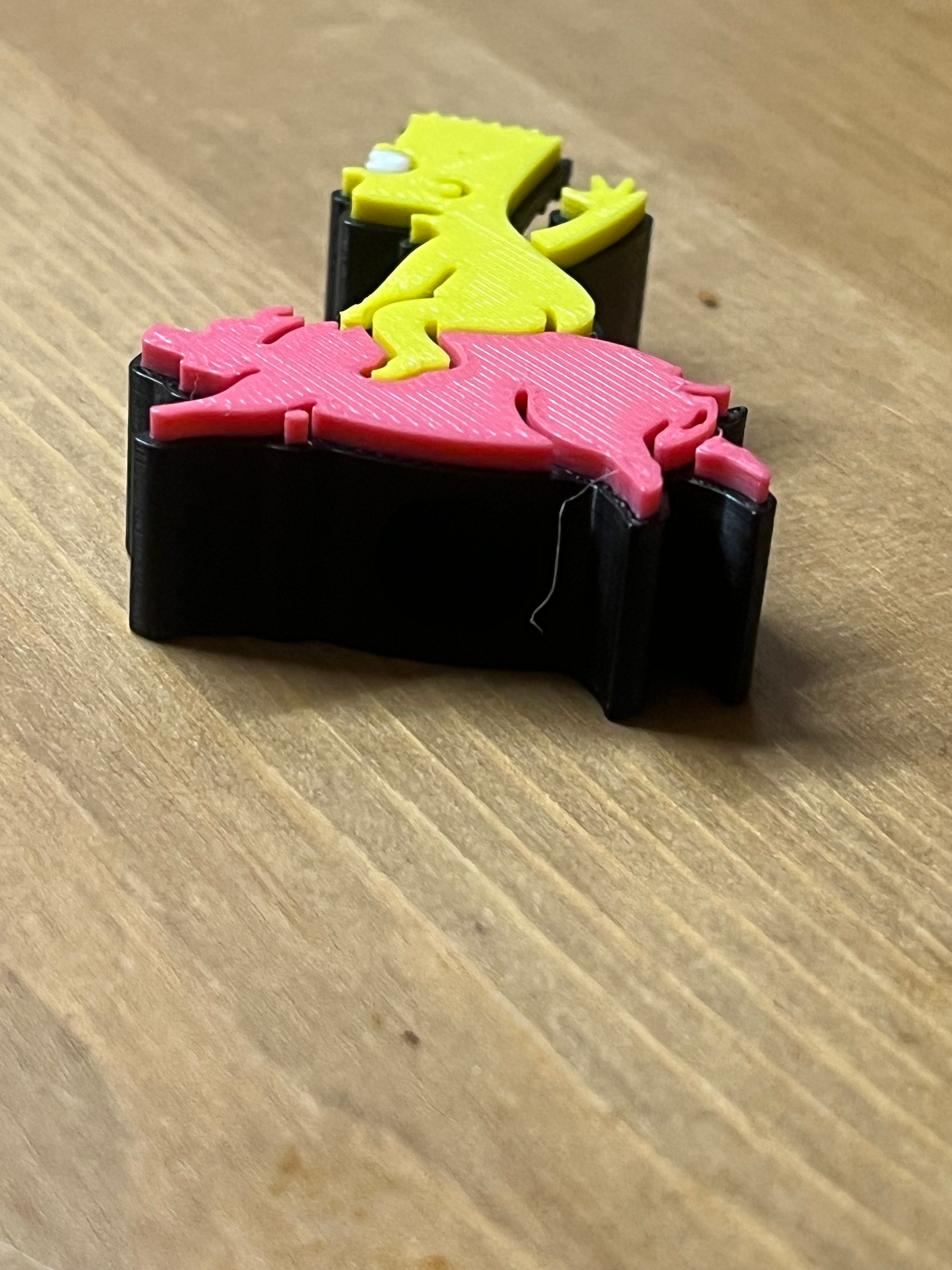 Bart Simpson and pig Stanley straw topper