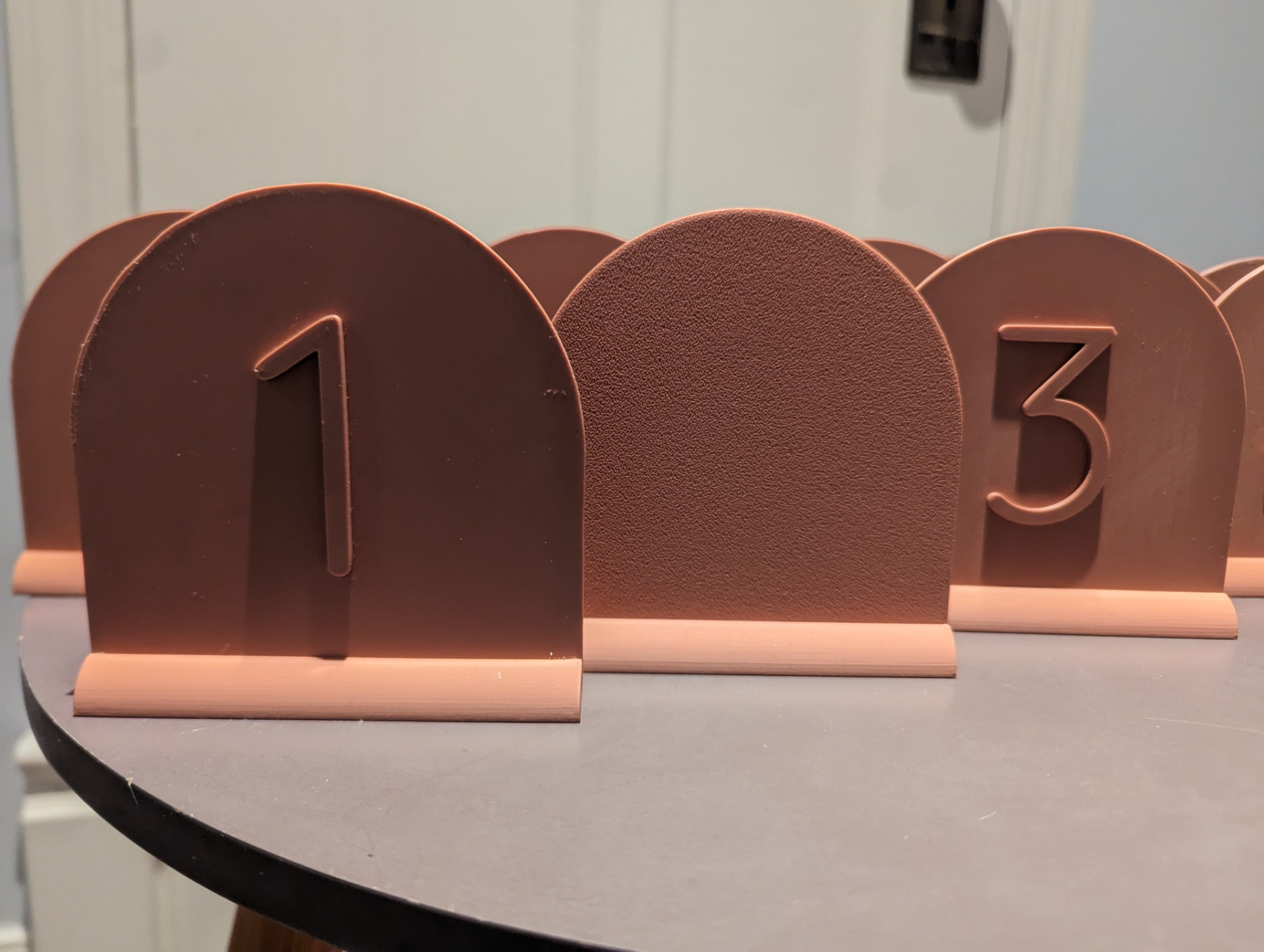 Wedding table numbers