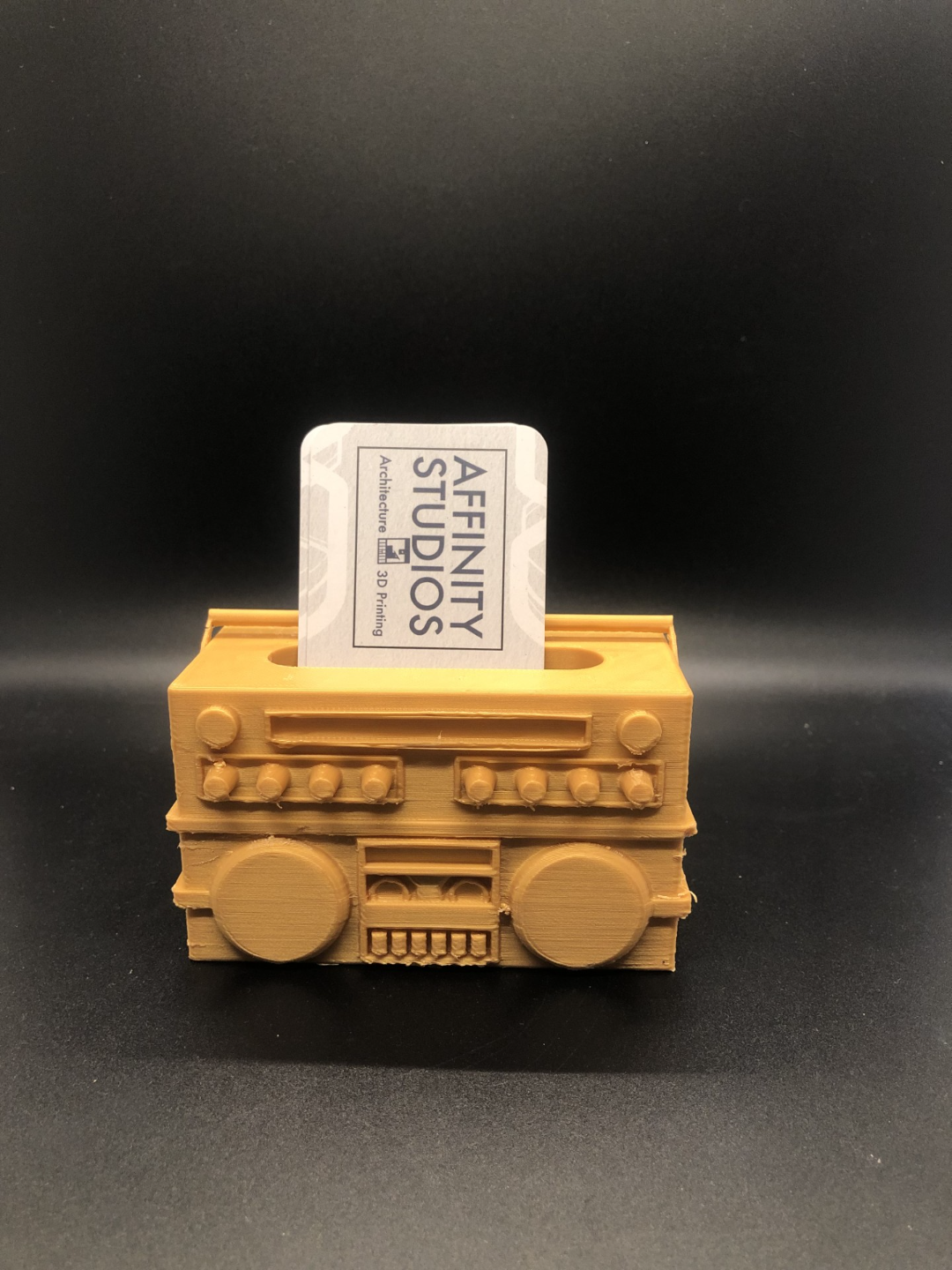 Boombox Form Business Card Holder