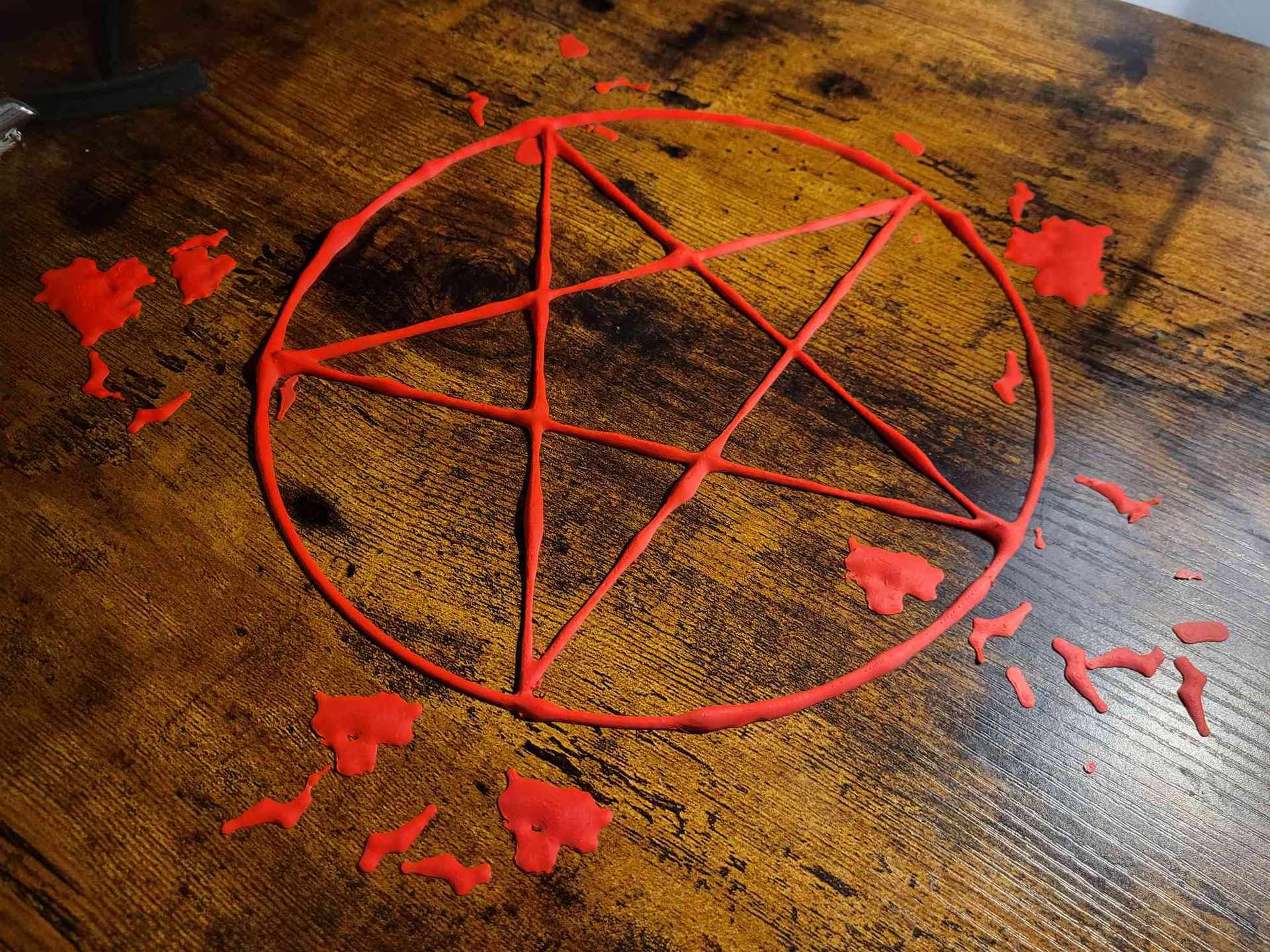 Wax Pentagram Tabletop Prop