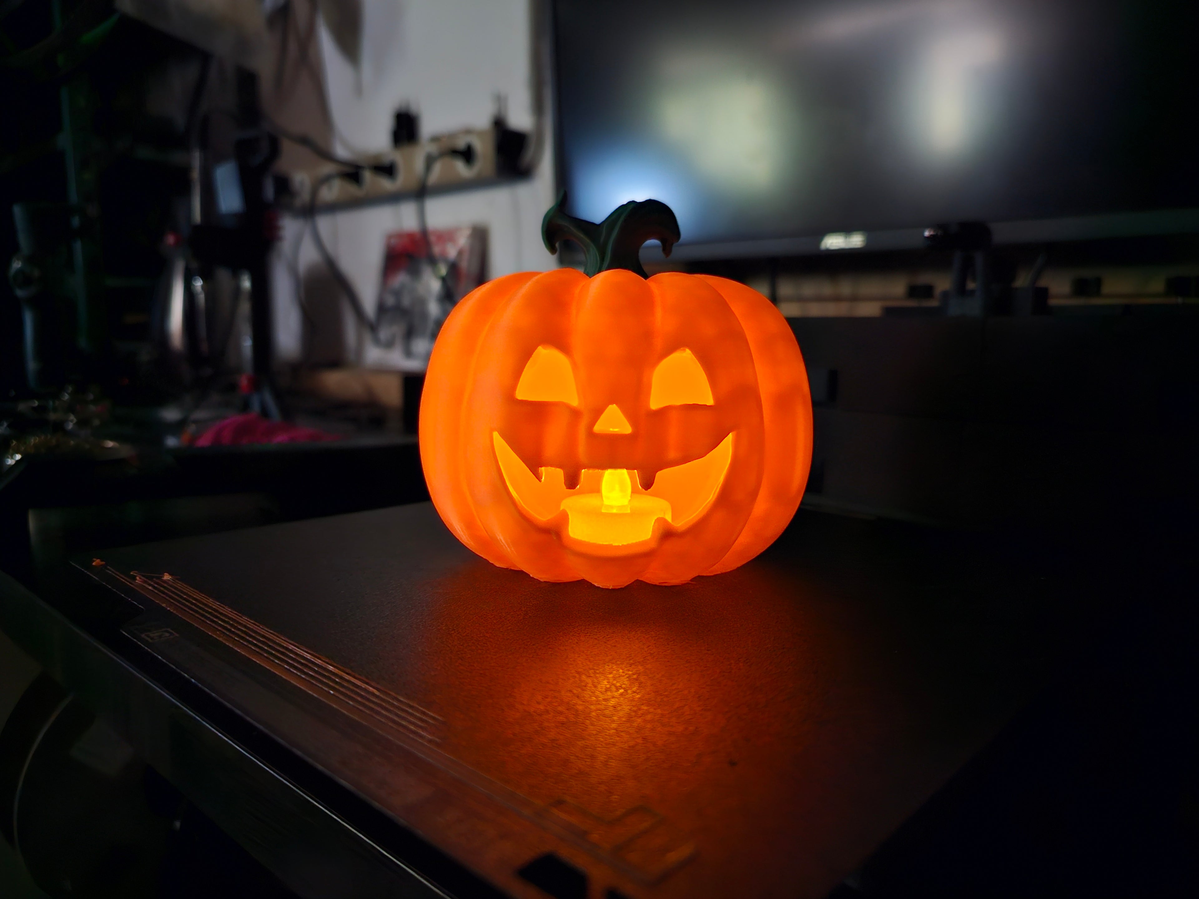 GrinseKürbis – Halloween Teelicht (Pumpkin)