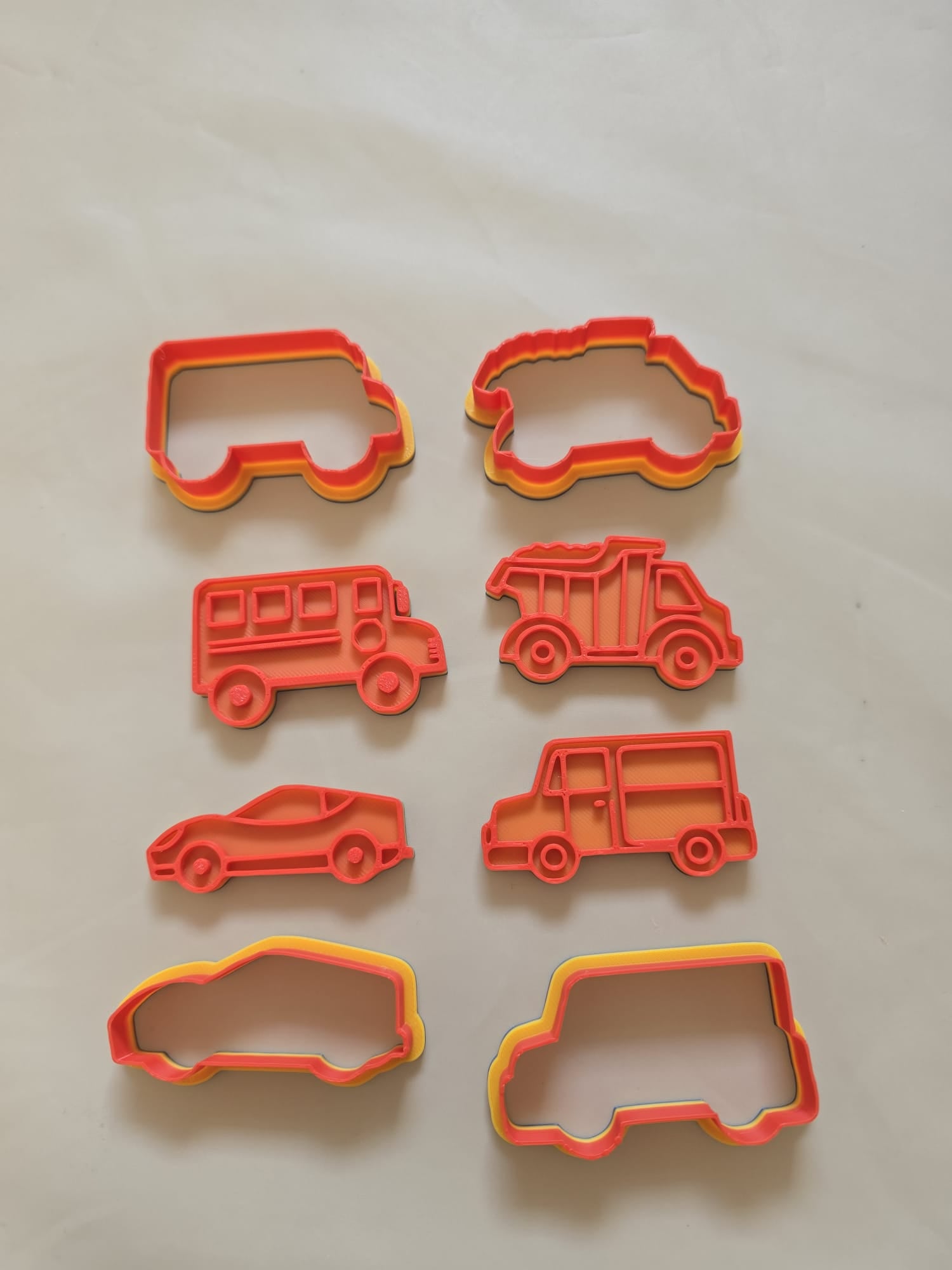 Vehicle Cute Set 2 Cookie Cutter Playdoh Clay Fun