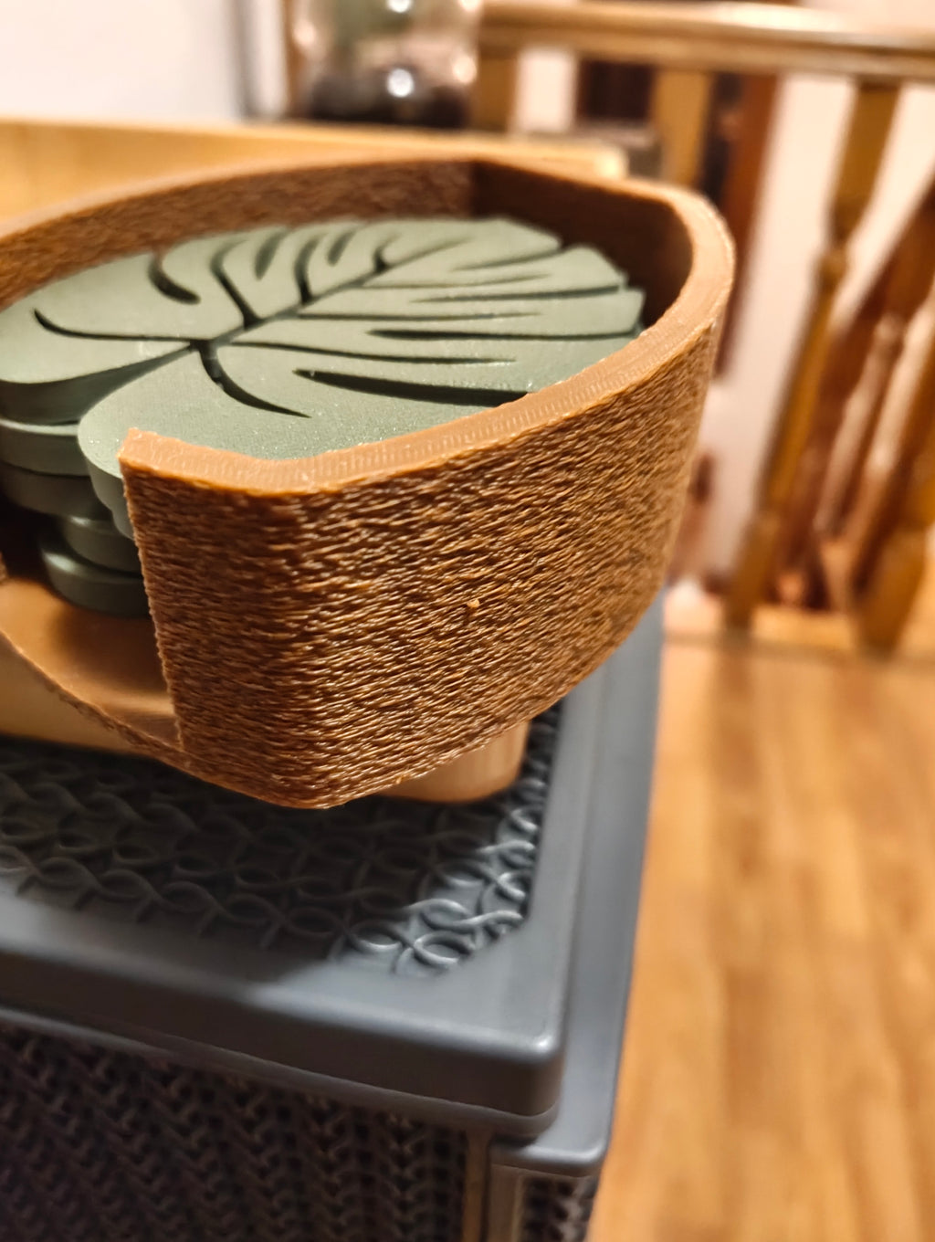 Monstera coaster holder