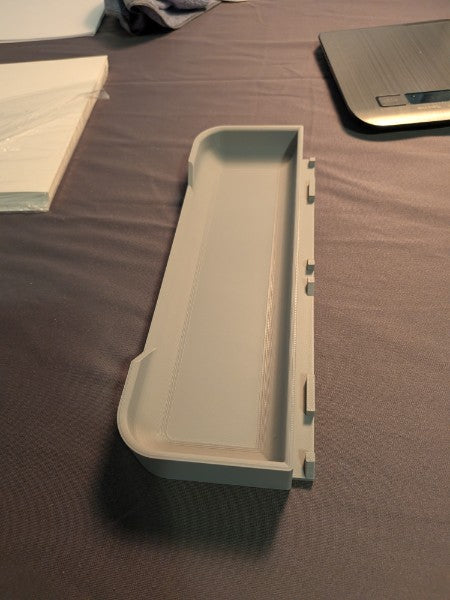 Front purge-line bin