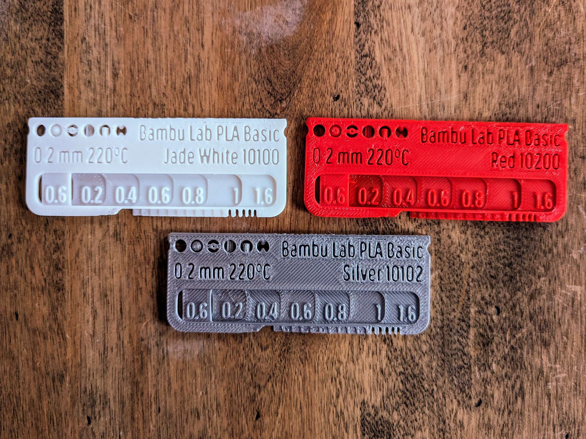 Bambu Lab PLA Filament Swatches