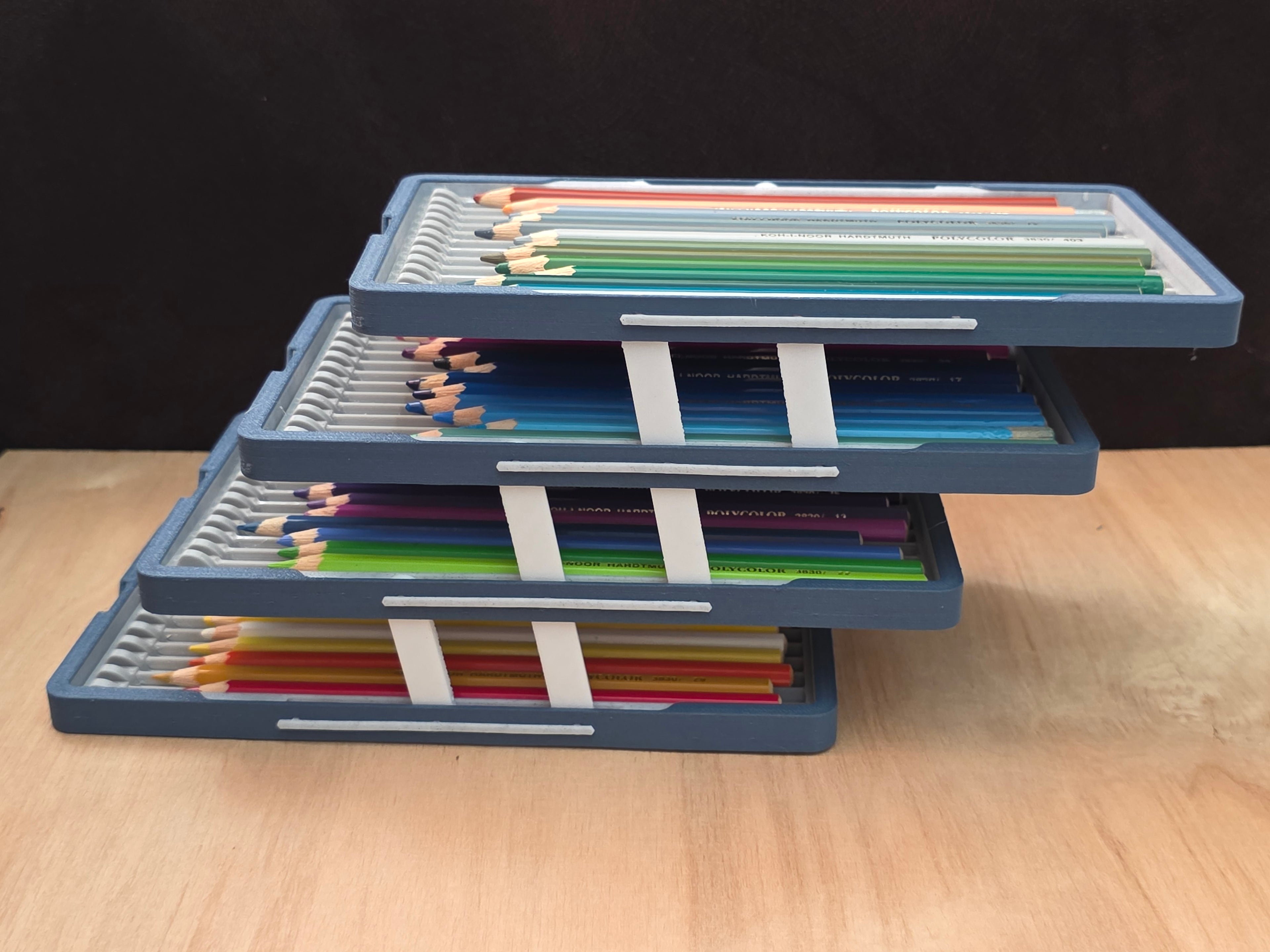 Cantilever case for 48 Pencils with Eject Buttons