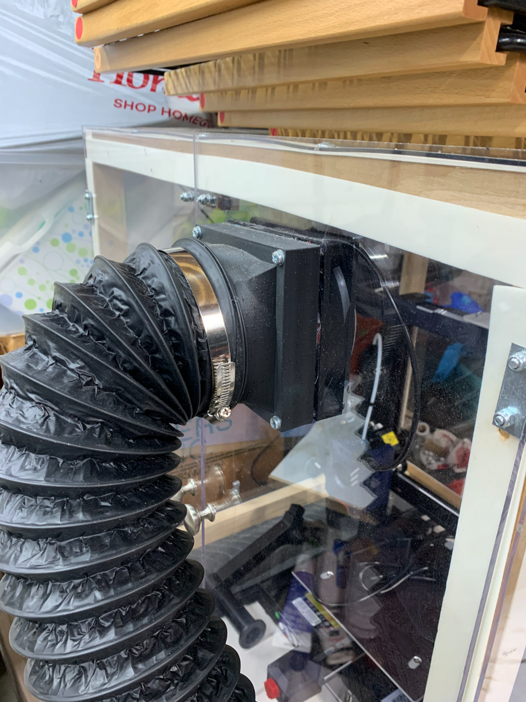 fan to 4" hose adapter and 4" to 5" for window kit