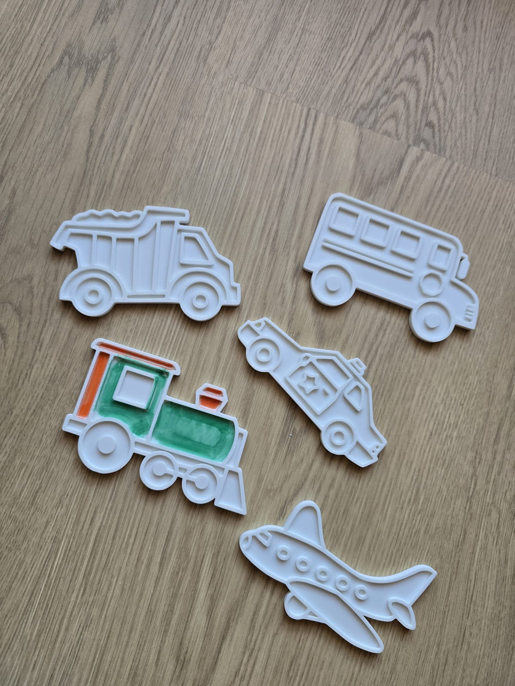 Cute Vehicle Coloring Car Bus Plane Train Truck